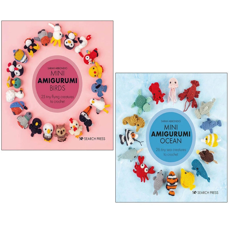 Sarah Abbondio Collection 2 Books Set (Mini Amigurumi Birds & Mini Amigurumi Ocean) - The Book Bundle