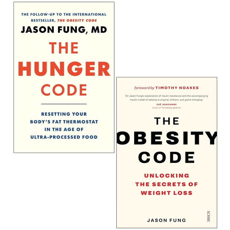 Dr Jason Fung Collection 2 Books Set(The Hunger Code & The Obesity Code) - The Book Bundle