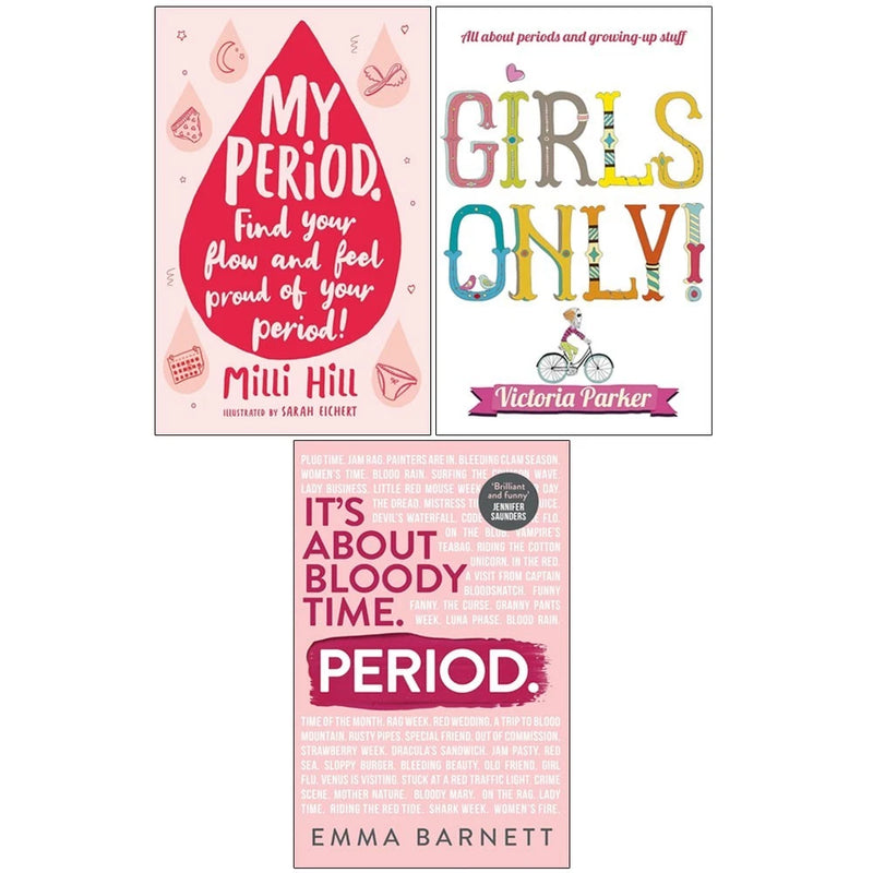 Period,Girls Only! All About Periods,My Period 3 Books Collection Set - The Book Bundle