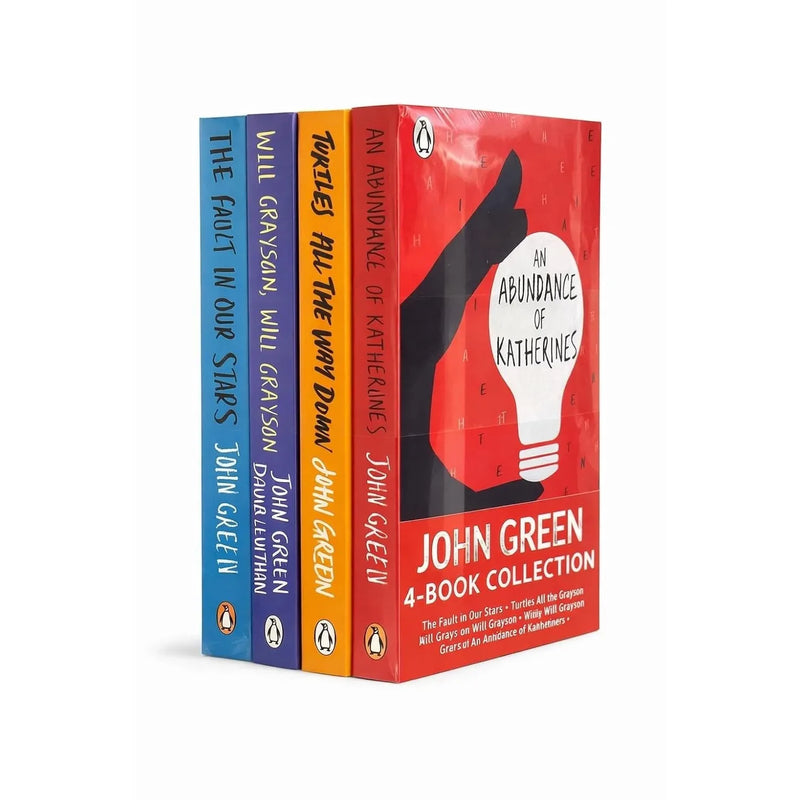 John Green 4 Books Collection Set(The Fault in Our Stars ,Turtles All the Way, Down Will Grayson Will Grayson & An Abundance of Katherines) - The Book Bundle