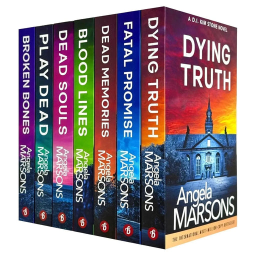 Seven paperback books from the Detective Kim Stone Series by Angela Marsons, part of the Bookouture Ltd collection.
