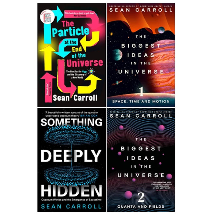 Four-book collection of "The Biggest Ideas in the Universe" by Sean Carroll, non-fiction science books from Oneworld Publications.