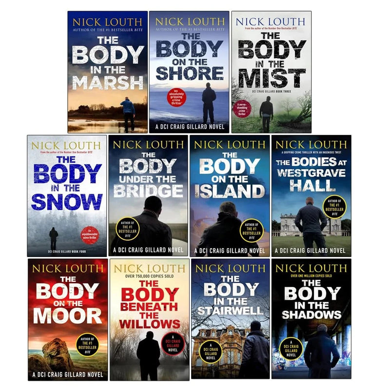 DCI Craig Gillard crime thriller book set by Nick Louth, featuring 11 fiction novels in a Canelo Crime Ltd collection.