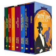 Seven hardcover books from Maurice Leblanc's Arsène Lupin collection by Arcturus Publishing, featuring classic fiction stories.
