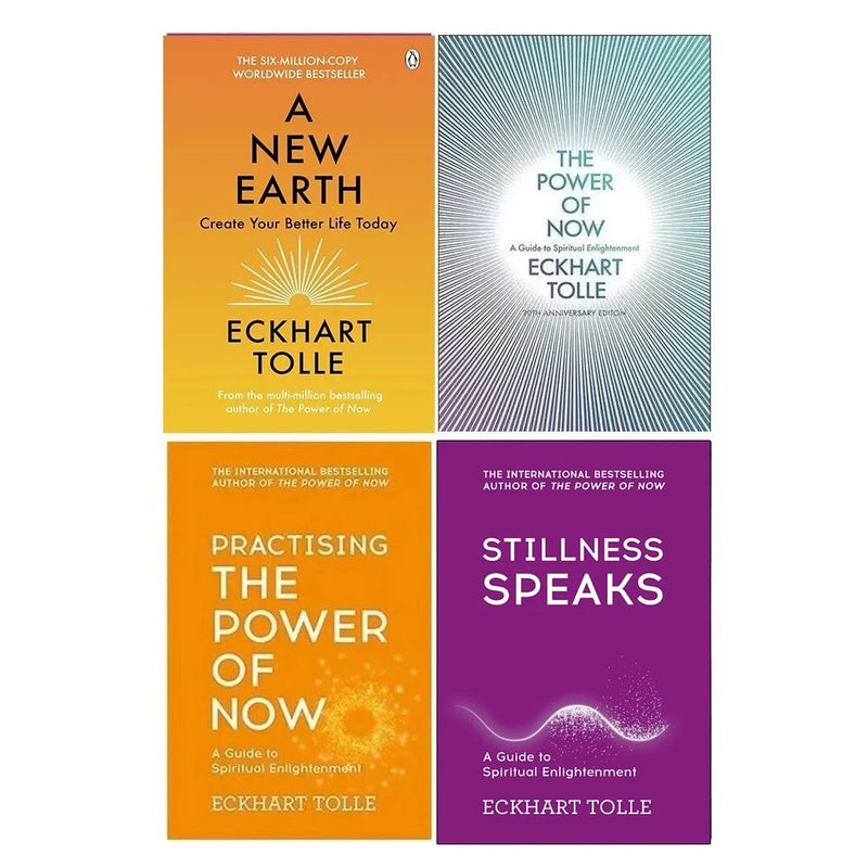 Eckhart Tolle collection 4 Books set. (A New earth, Stillness speaks, Practising the power of now & the power of now) - The Book Bundle