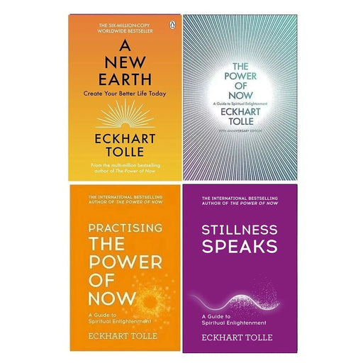 Eckhart Tolle collection 4 Books set. (A New earth, Stillness speaks, Practising the power of now & the power of now) - The Book Bundle