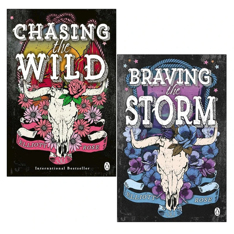 Crimson Ridge Series by Elliott Rose, two paperback fiction books set with cover art featuring a scenic landscape.