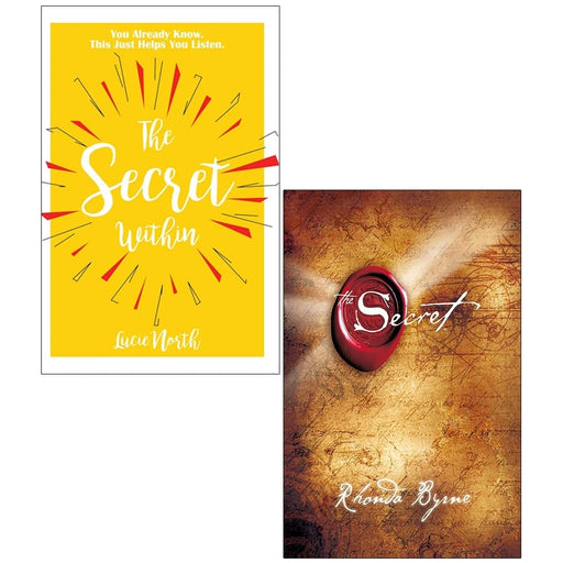 The Secret Within 10th Anniversary Edition book set by Lucie North and Rhonda Byrne, featuring two non-fiction books with mixed formats.