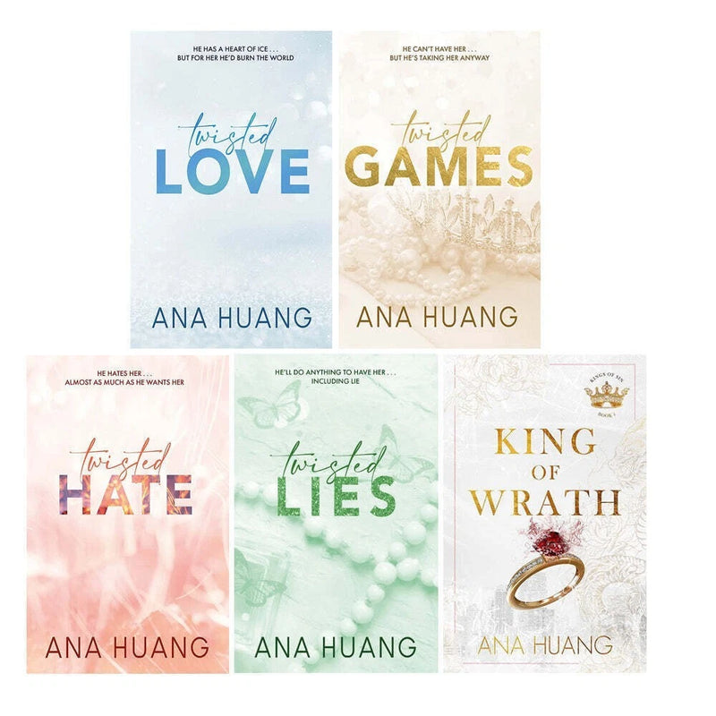 Five-book collection set of Twisted and Kings of Sin Series by Ana Huang, featuring paperback fiction novels by Piatkus Ltd.