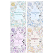 Set of four mindfulness puzzle books by Dr Gareth Moore, paperback collection featuring brain teasers and cognitive exercises.