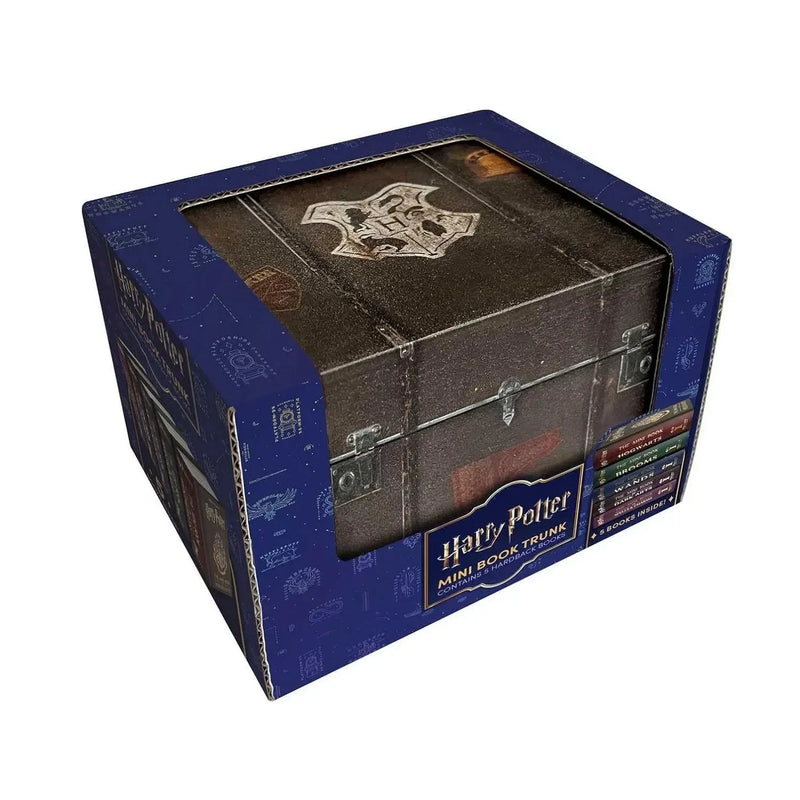 Harry Potter Mini Book Trunk Collection by Insight Editions featuring hardcover books from J.K. Rowling's fiction series.