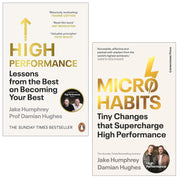 Micro-Habits and High Performance books by Jake Humphrey and Damian Hughes, paperback collection set, non-fiction titles.