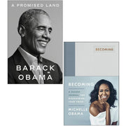 Two nonfiction books, "A Promised Land" by Barack Obama and "Becoming" by Michelle Obama, in a Penguin/Viking collection set.