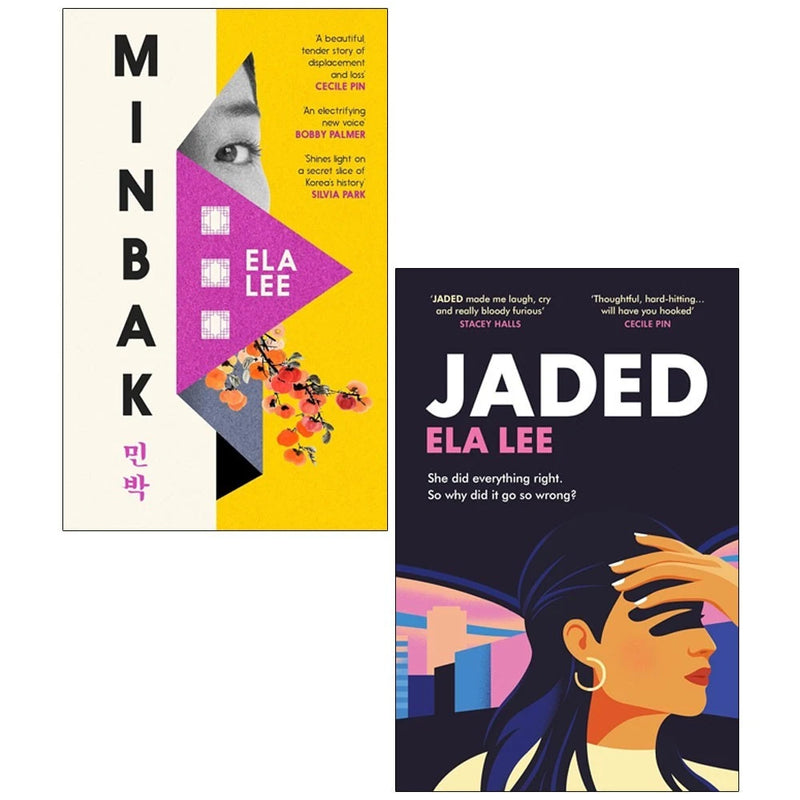 Vintage Ela Lee Jaded & Minbak Complete 2 Books Collection set, featuring mixed format fiction by Ela Lee in a vintage Harvill style.