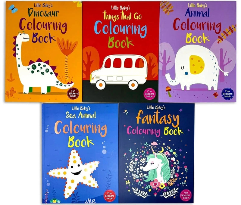 Little Baby’s First Colouring Books Collection 5 Book Set - Dinosaur Colouring, Animal Colouring - Ages 0–2 - Paperback