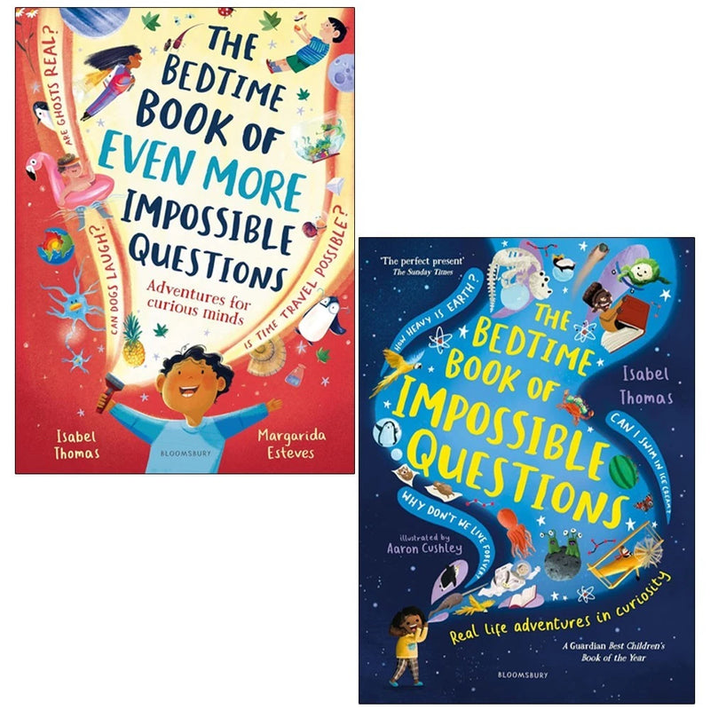 The Bedtime Book of Impossible Questions & The Bedtime Book of Even More Impossible Questions 2-Book Collection Set by Isabel Thomas - Non Fiction - Hardcover