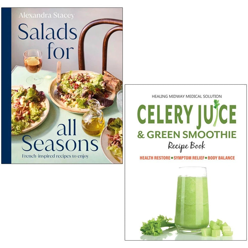 Celery Juice and Green Smoothie Recipe Book, Salads for All Seasons 2 Books Collection Set - Non Fiction - Mixed Format