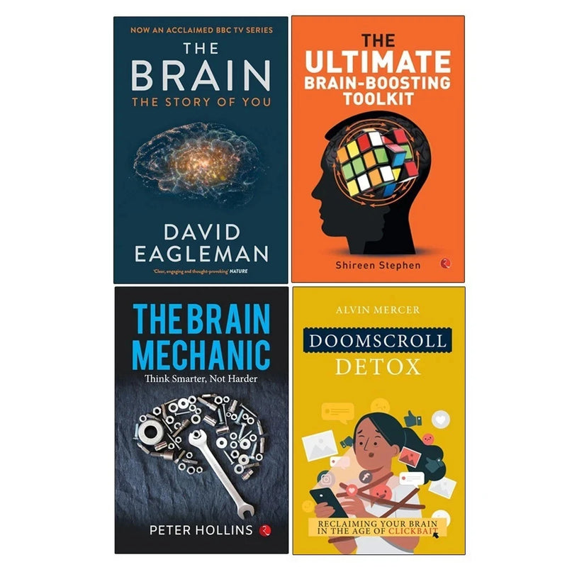 The Brain: The Story of You, Doomscroll Detox, The Brain Mechanic 4 Books Collection Set - Non Fiction - Paperback