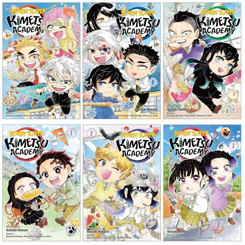 Demon Slayer: Kimetsu Academy 6 Books Collection Set by Natsuki Hokami - Fiction - Paperback