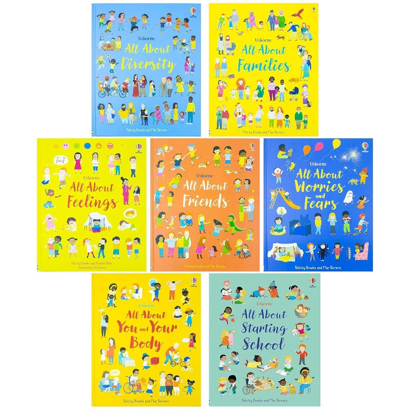 Usborne All About Feelings 7 Books Collection Set by Felicity Brooks - Non Fiction - Hardcover