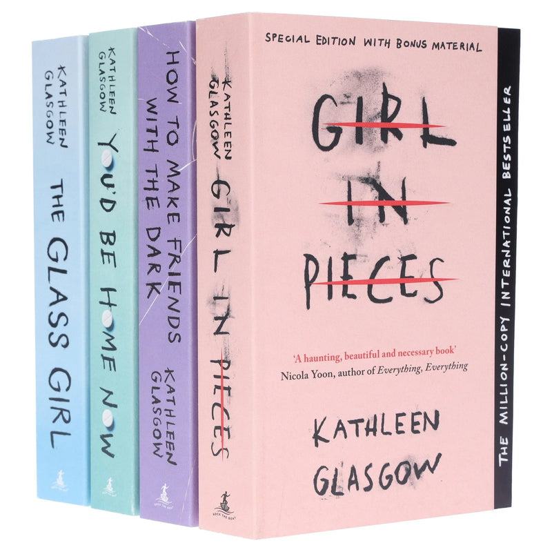 Girl In Pieces & How To Make Friends 4 Books Collection Box Set by Kathleen Glasgow - Young Adult - Paperback