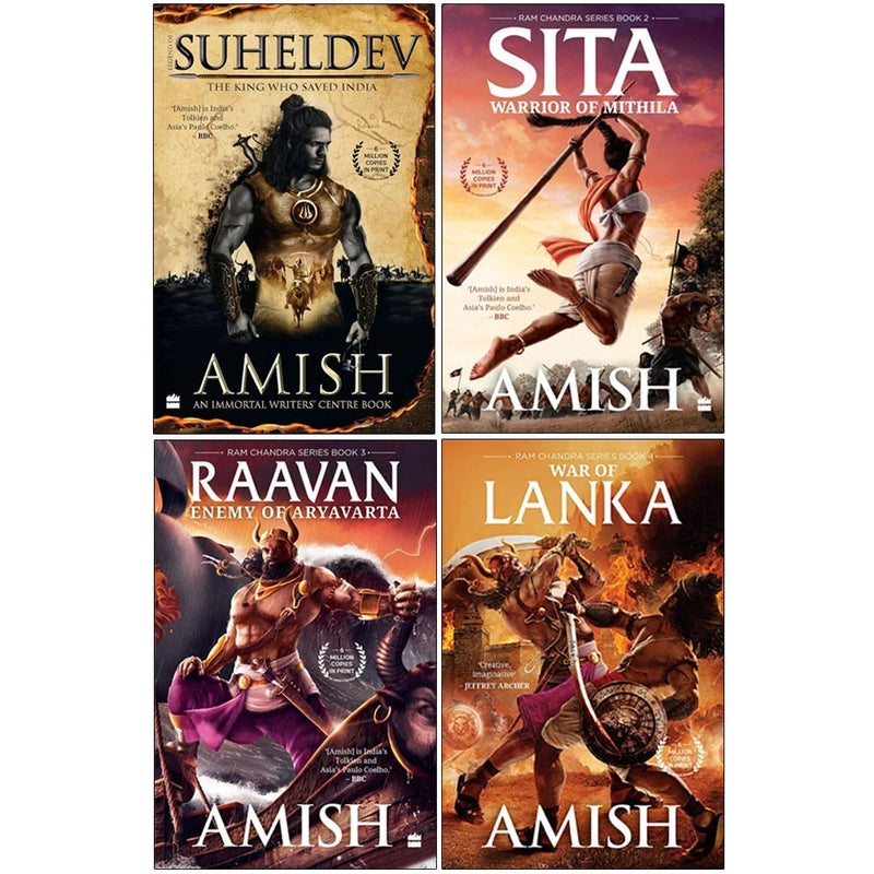 Ram Chandra Series 4 Books Collection Set By Amish Tripathi - Fiction - Paperback