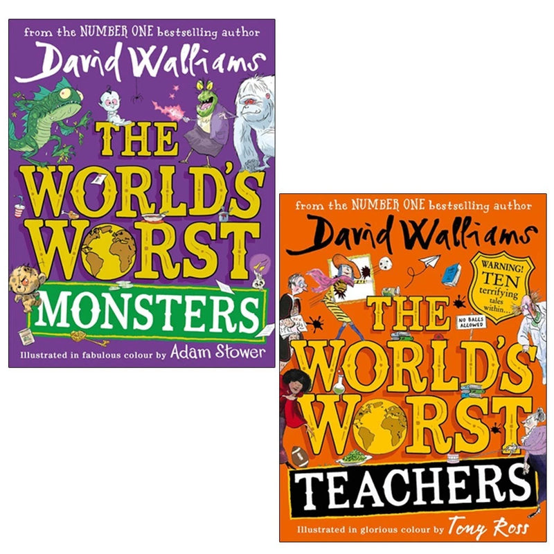The World’s Worst Monsters & World’s Worst Teachers 2 Books Set by David Walliams - Fiction - Paperback