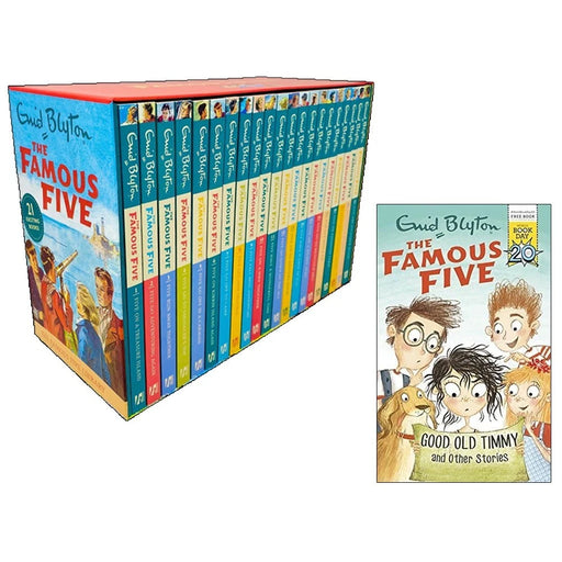 The Famous Five 22 Books Collection Box Set by Enid Blyton, classic fiction paperback books in a box set