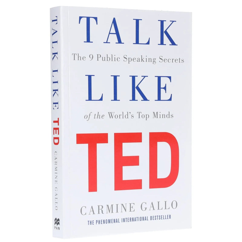 Talk Like TED: The 9 Public Speaking Secrets of the World's Top Minds by Carmine Gallo paperback book cover
