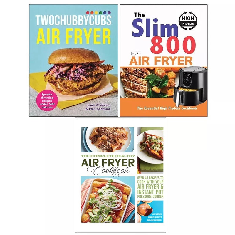 Twochubbycubs(HB), Slim 800 Hot Air Fryer,Complete Healthy Air Fryer Cookbook 3 Books Collection Set - The Book Bundle