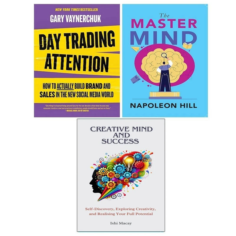 Day Trading Attention, Creative Mind And Success, Master Mind 3 Books Collection Set - The Book Bundle
