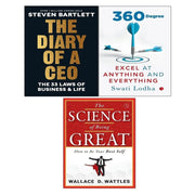 The Diary of a CEO, 360 Degree Excel at Anything and Everything & The Science of Being Great 3 Books Collection Set - The Book Bundle