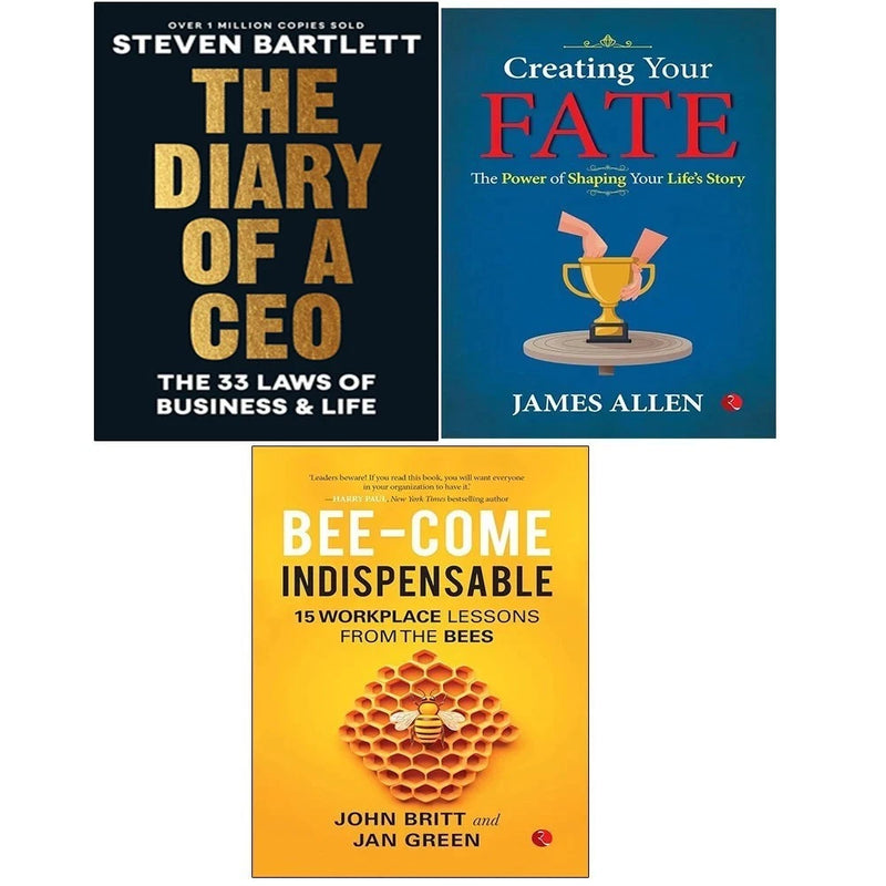 The Diary of a CEO, Creating Your Fate & Bee-come Indispensable 3 Books Collection Set - The Book Bundle