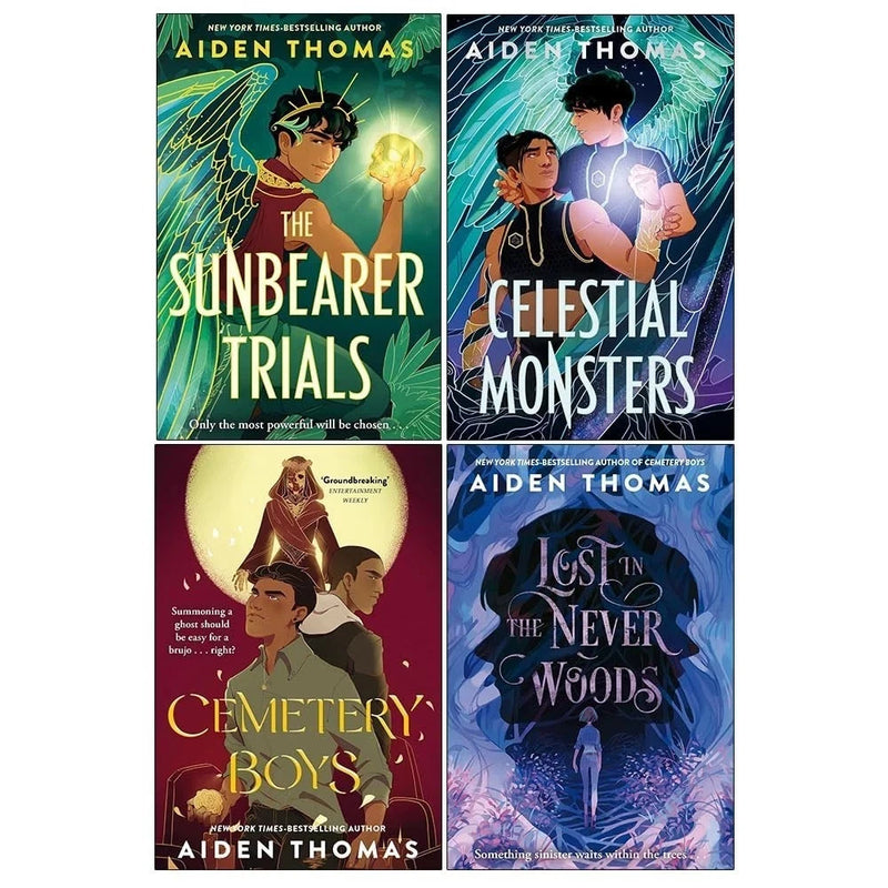 Aiden Thomas Collection 4 Books Set (The Sunbearer Trials, Celestial Monsters, Cemetery Boys, Lost in the Never Woods) - The Book Bundle