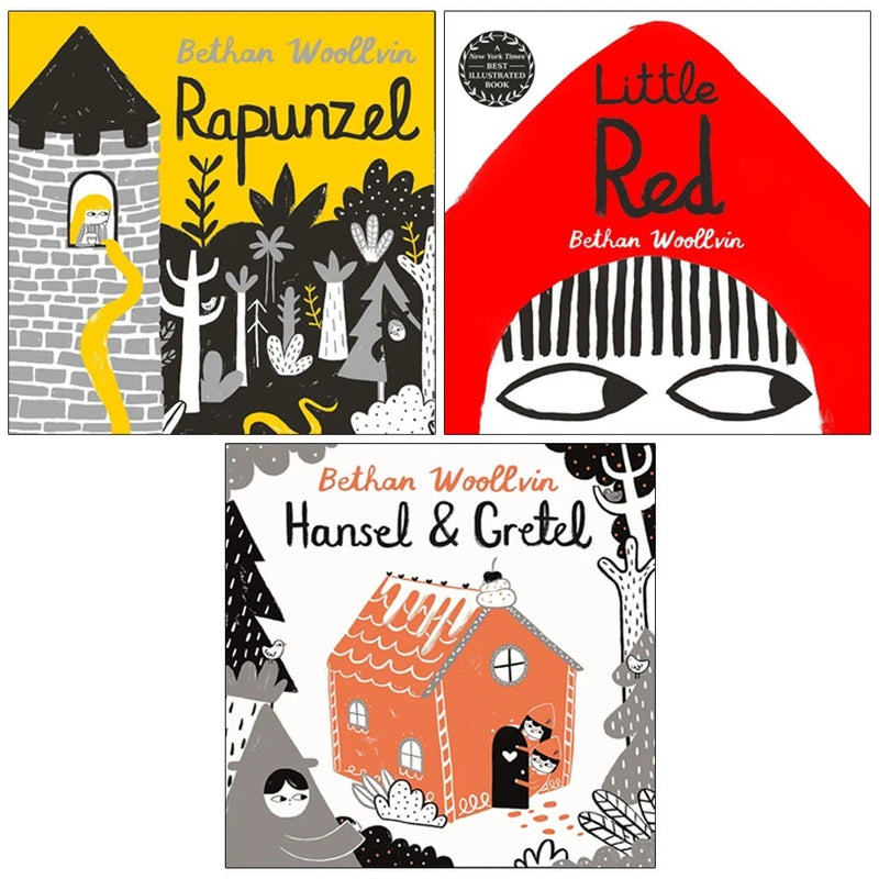 Bethan Woollvin 3 Books Collrection Set (Rapunzel,Little Red,Hansel and Gretel) - The Book Bundle