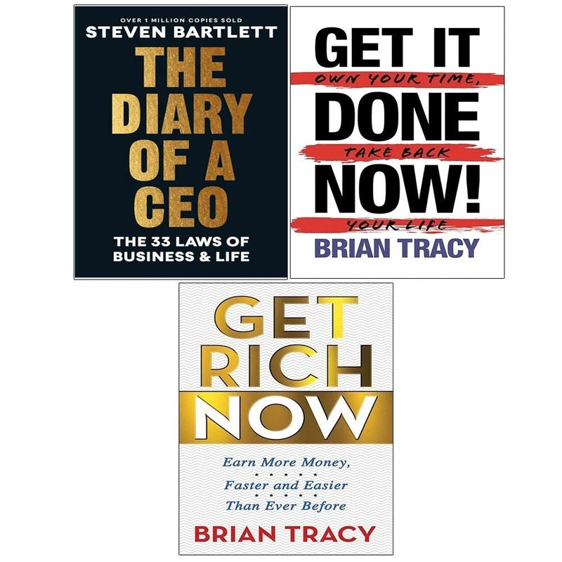 Get Rich Now, Get It Done Now! , The Diary of a CEO  3 Books  Collection Set - The Book Bundle