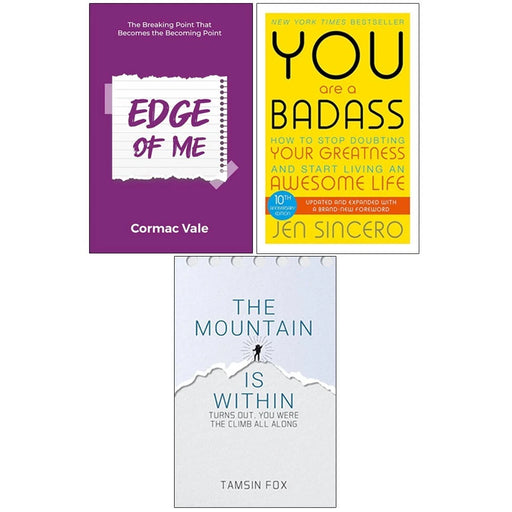 The Mountain Is Within,Edge of Me,You Are a Badass 3 Books Collection Set - The Book Bundle