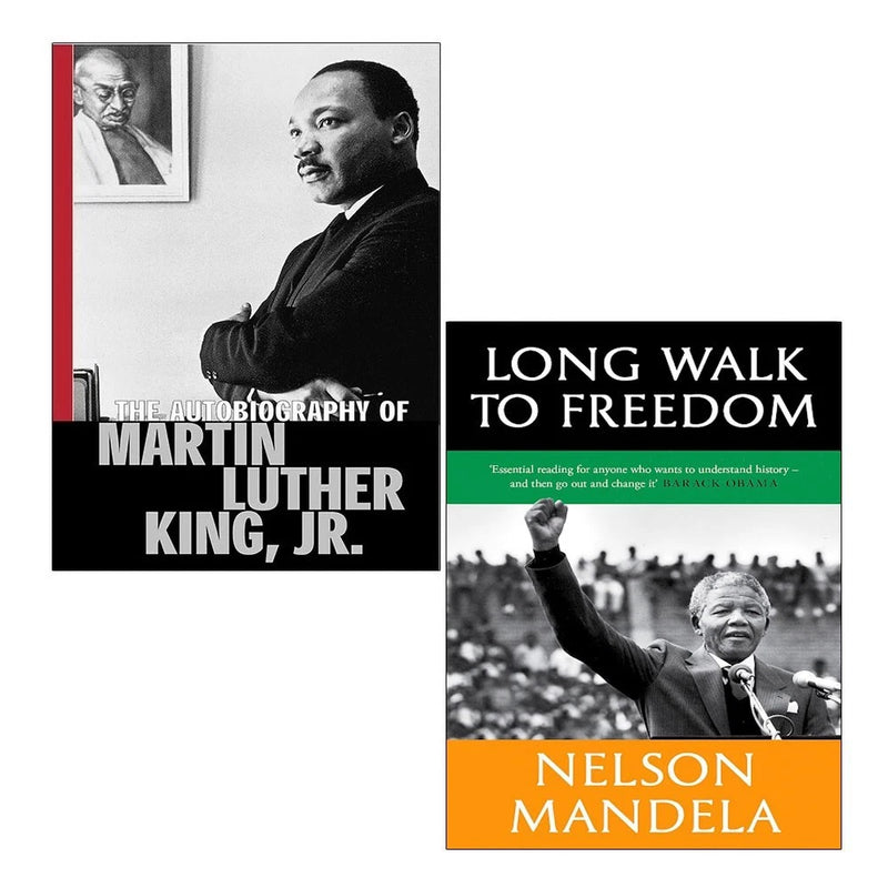 The Autobiography of Martin Luther King, Long Walk To Freedom Nelson Mandela 2 Books Set - The Book Bundle