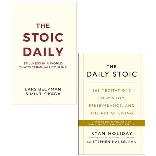 The Daily Stoic 2 Books Collection set by Ryan Holiday, featuring paperback editions on philosophy and personal growth.