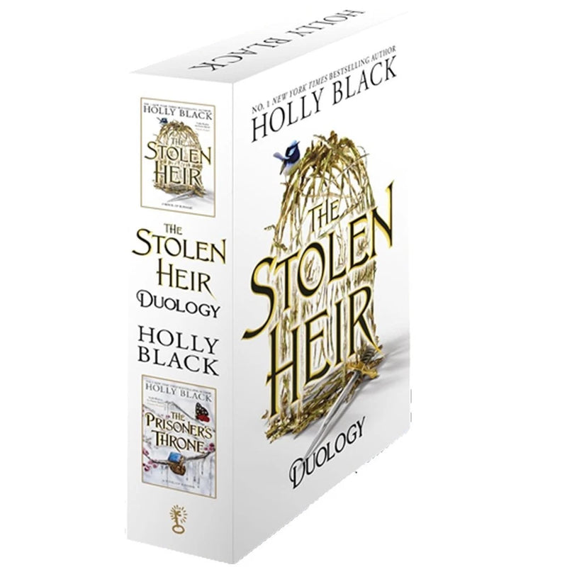 Holly Black's Stolen Heir Duology box set featuring fantasy novels from the Elfhame series, with book covers and decorative packaging.