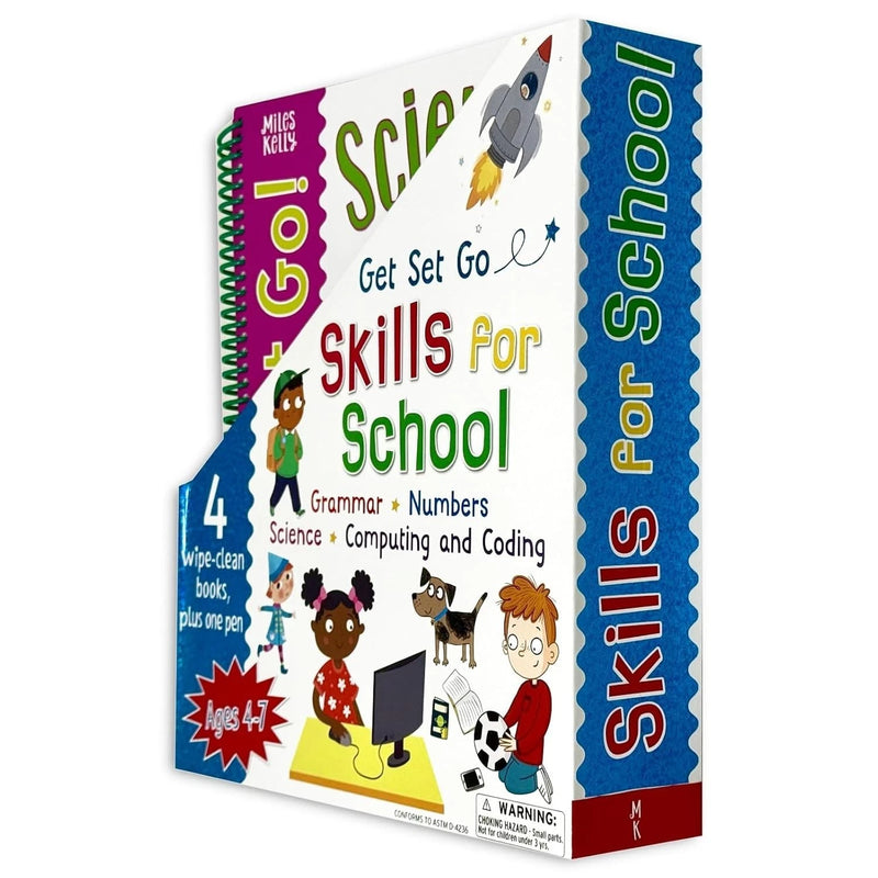 Get Set Go Skills For School 4 Books Collection Set - Wipe Clean - Non Fiction - Ages 4-7
