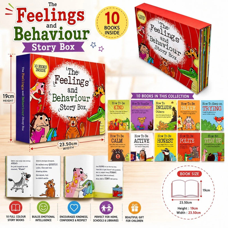 The Feelings And Behaviour Story Box 10 Books Collection Set - Ages 3-7 - Emotional Intelligence - Paperback