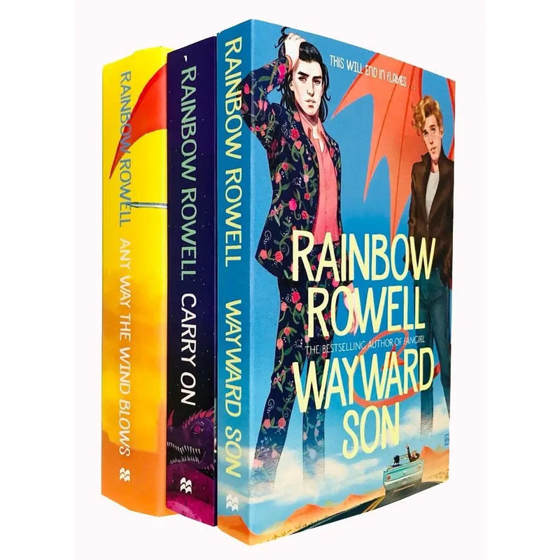Simon Snow Series 3 Books Collection Set by Rainbow Rowell (Carry On, Wayward Son & Any Way the Wind Blows(HB))