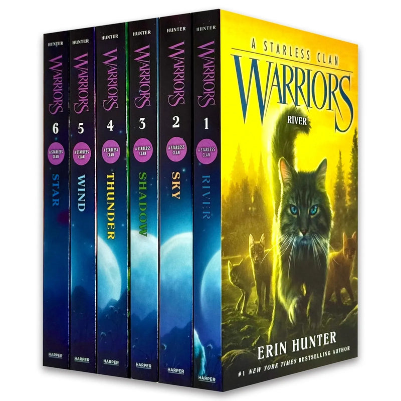 Warriors: A Starless Clan 6 Books Collection Set by Erin Hunter - Fiction - Paperback