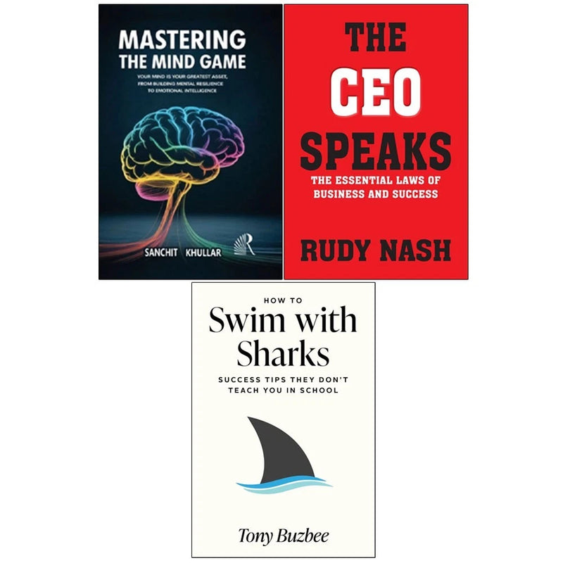 How To Swim With Sharks, The CEO Speaks & Mastering The Mind Game 3 Books Collection Set - Non Fiction - Paperback