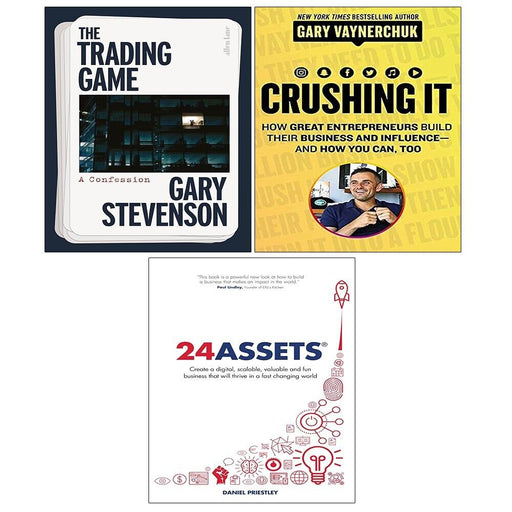 The Trading Game A Confession [Hardcover], 24 Assets & Crushing It! 3 Books Collection Set - The Book Bundle