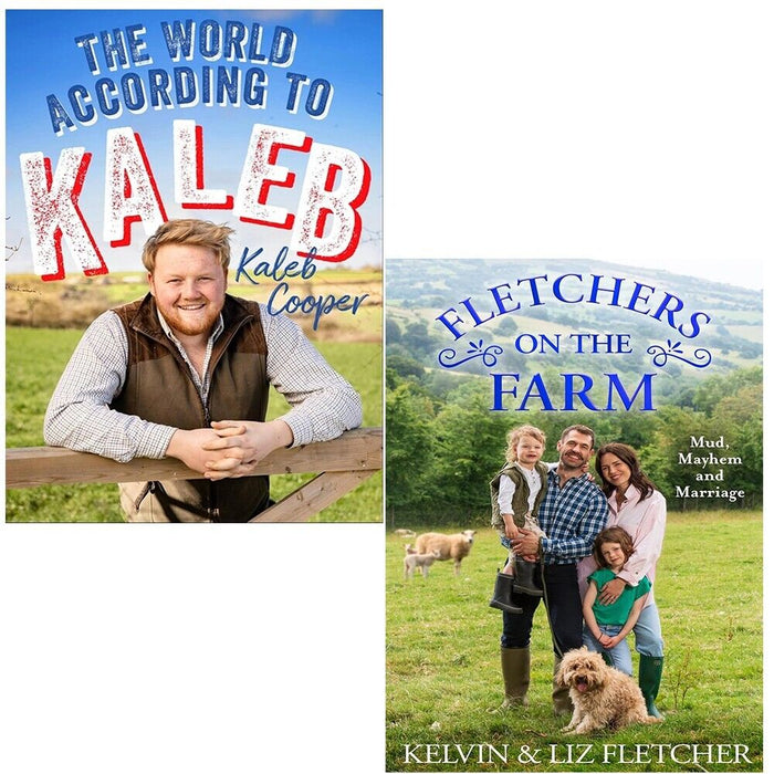 World According to Kaleb Kaleb Cooper, Fletchers on the Farm Kelvin 2 Books Set - The Book Bundle