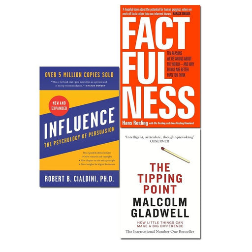 Influence Psychology of Persuasion, Factfulness, Tipping Point 3 Books Set - The Book Bundle