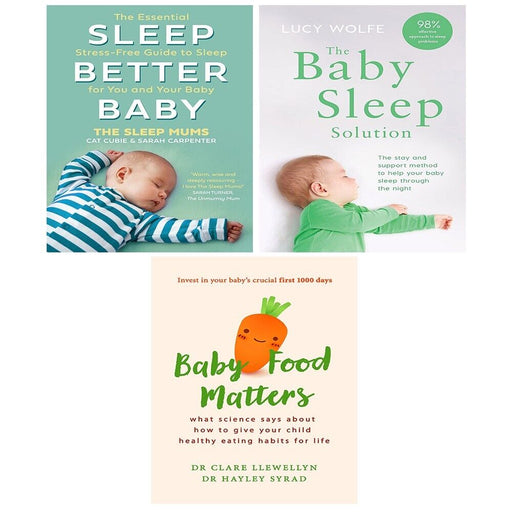 Sleep Better Baby Cat Cubie,Baby Sleep Solution,Baby Food Matters 3 Books Set - The Book Bundle