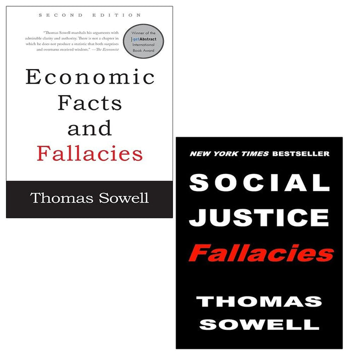 Thomas Sowell Collection 2 Books Set Social Justice Fallacies(HB),Economic Facts - The Book Bundle